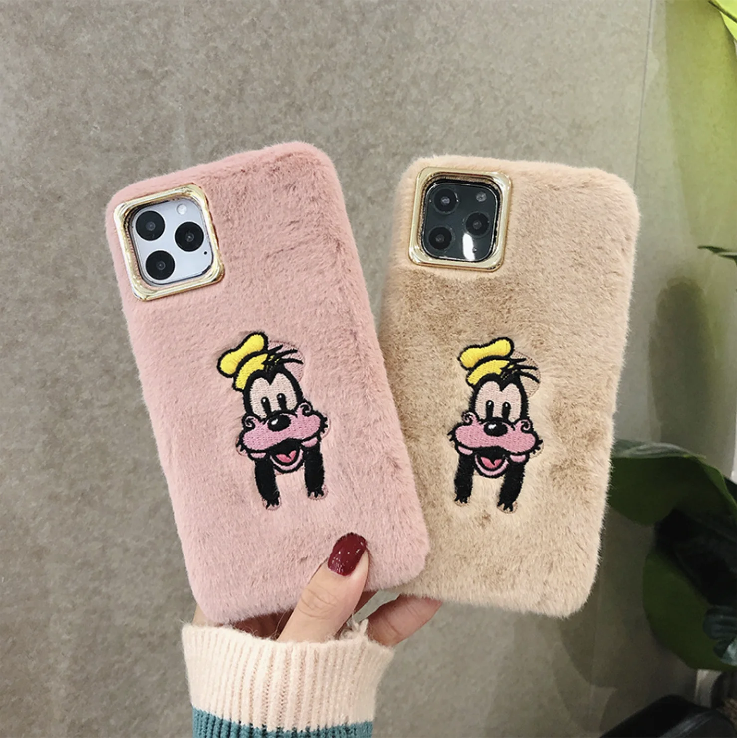 Подходит для iPhone11Promax новая плюшевая грелка для рук 678plus tide бренд мультфильм xr Защитная крышка xs анти-осень