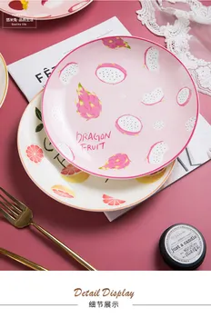 

Home Bone China Dinner Plates Ceramic Tableware Nordic Restaurant Round Tray Porcelain Vajilla Ceramica Breakfast Plate EA60PZ