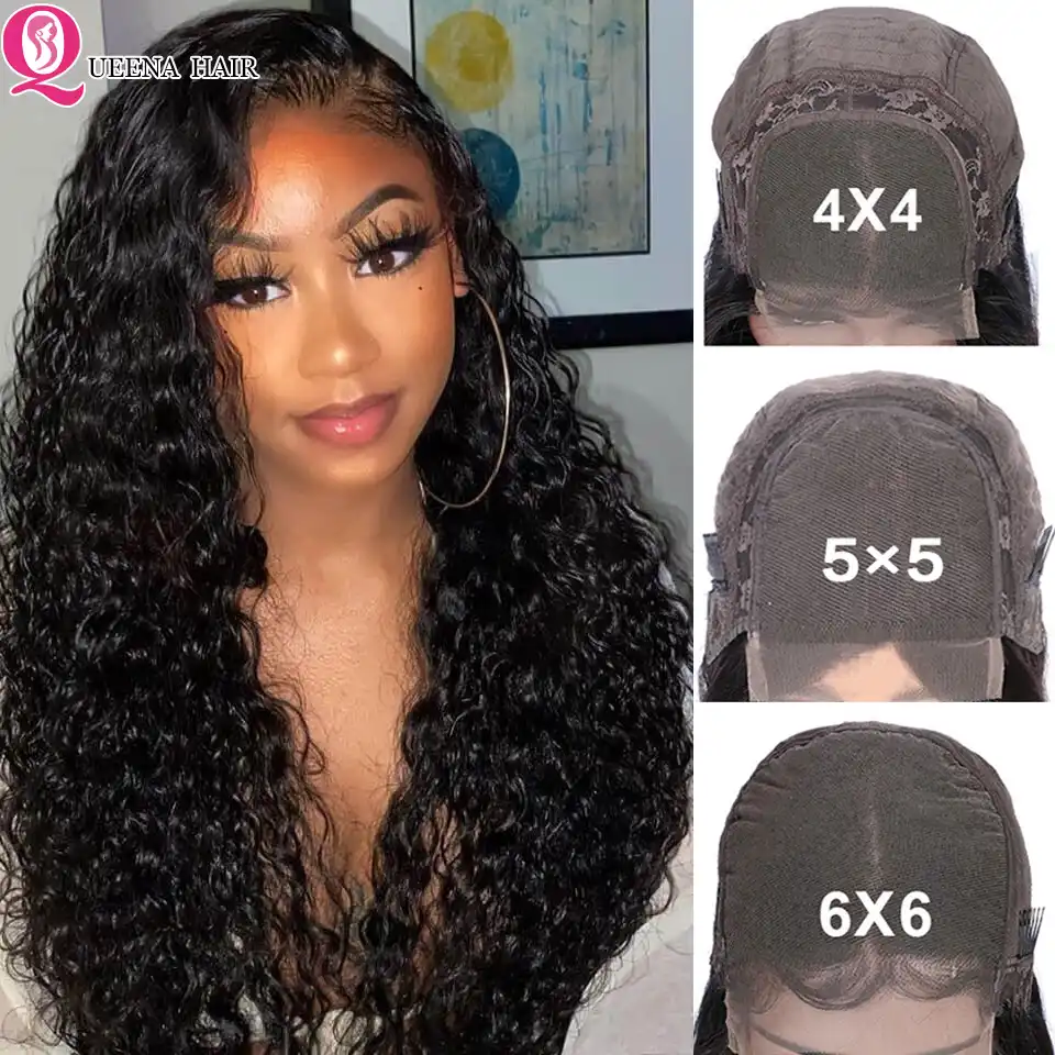 Curly Lace Front Human Hair Wigs 6x6 Lace Closure Wig Pre Plucked Brazilian 5x5 Transparent Glueless Lace Wig Remy Natural Black Human Hair Lace Wigs Aliexpress