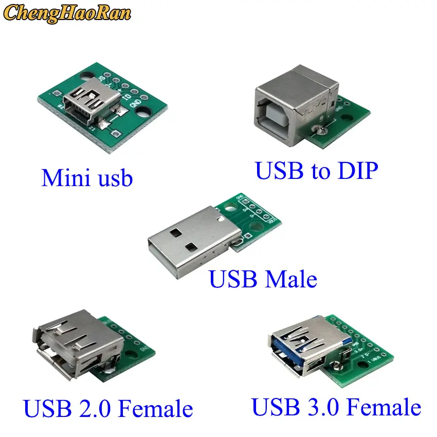 ChengHaoRan для iPhone 5 5S 6 Mini Micro USB Для DIP адаптера печатная плата 2 0 3 1/Type C/HDMI гнездовой