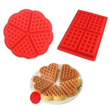 Waffle Silicone Mold Biscuit-Making-Tool Baking-Supplies Heart-Shape Kitchen Home Square