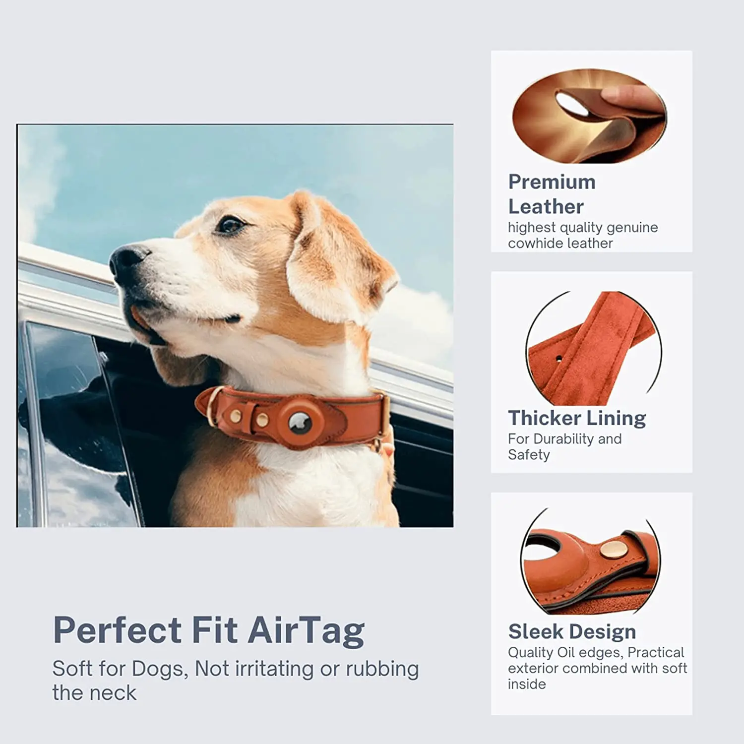 Airtag Dog Leather Collar Luxury Designer For Apple Airtag Case Pet Cat  Location Tracker Dog Anti-lost Collar Dog Accessories - Collars, Harnesses  & Leads - AliExpress