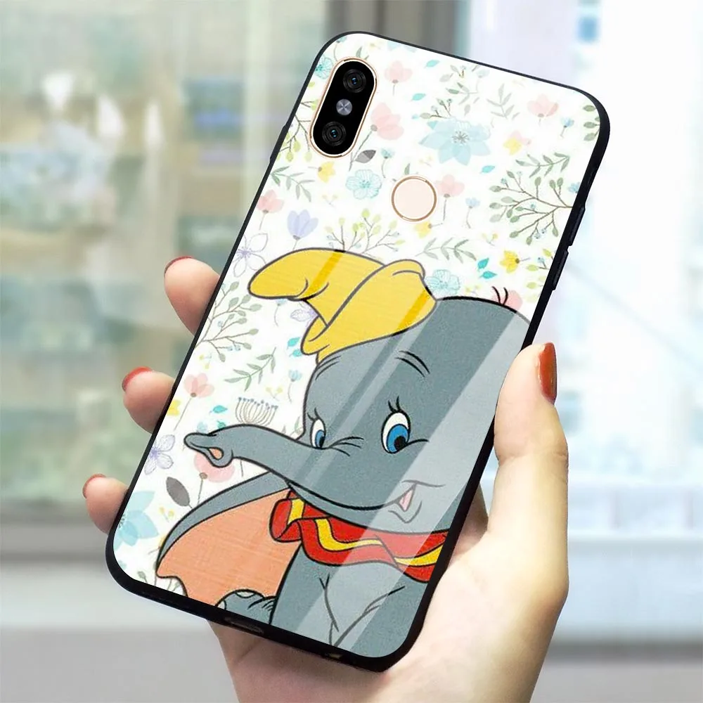 

Pattern Animation Dumbo Phone Case for Xiaomi Mi A2 Cover Redmi 4X 6A Mi A1 8 Lite 9 F1 Note 5 6 7 Pro Tempered Glass