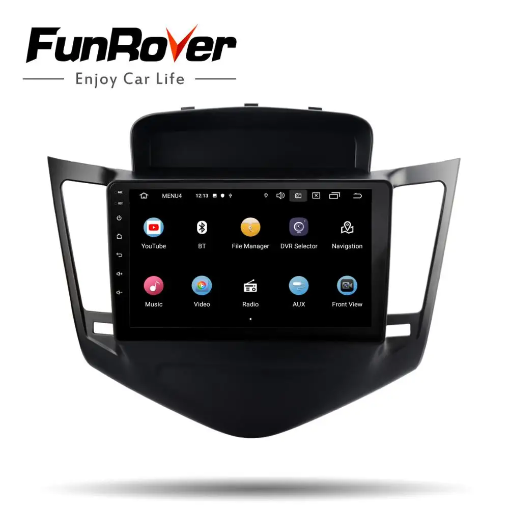 Flash Deal FUNROVER 2.5D+IPS Android 9.0 Car Radio Multimedia DVD Player For Chevrolet Cruze 2009-2013 gps navigation with steering wheel 4
