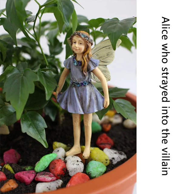 6Db Virág Tündér Kerti Gyanta Díszek Élelmiszerbolt Erkély Terasz Behelyezés Díszes Dekoratív Babák Növények Virágok - Image 4