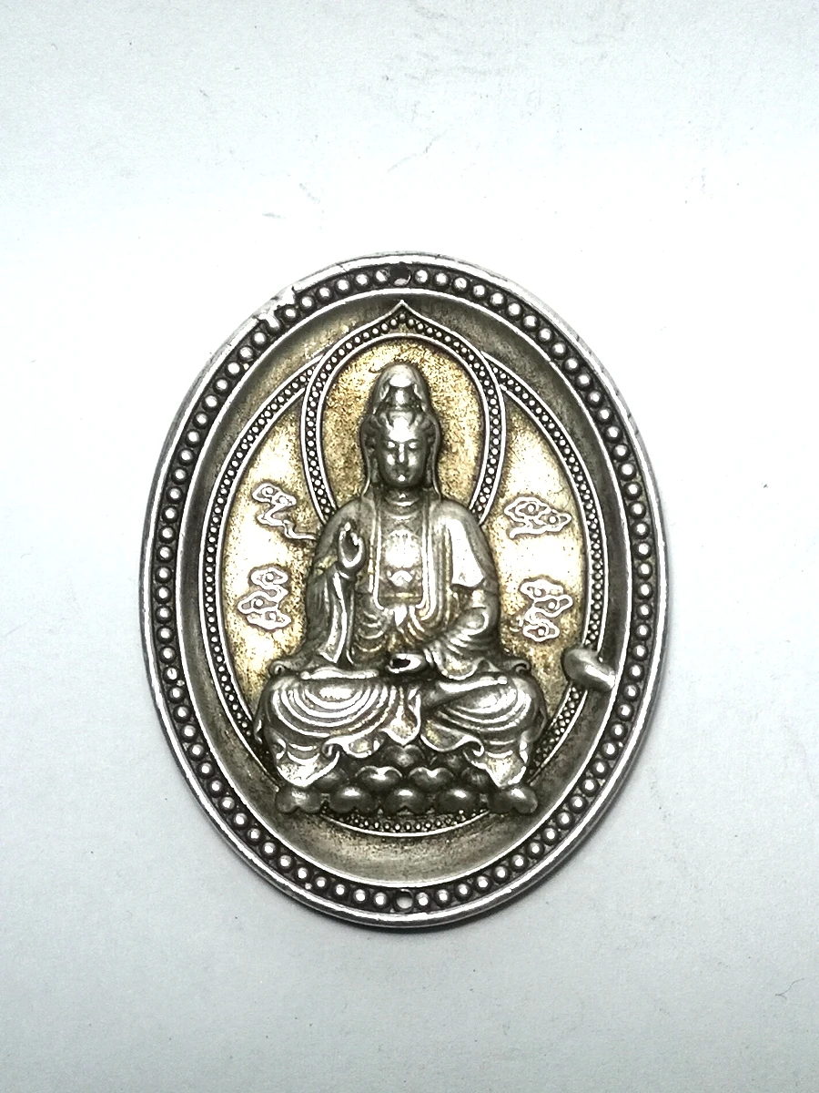 

Коллекция искусства YIZHU Culture, Китай, тибетское серебро ручной работы, бриллиантовый амулет, ожерелье, орнамент, подарок