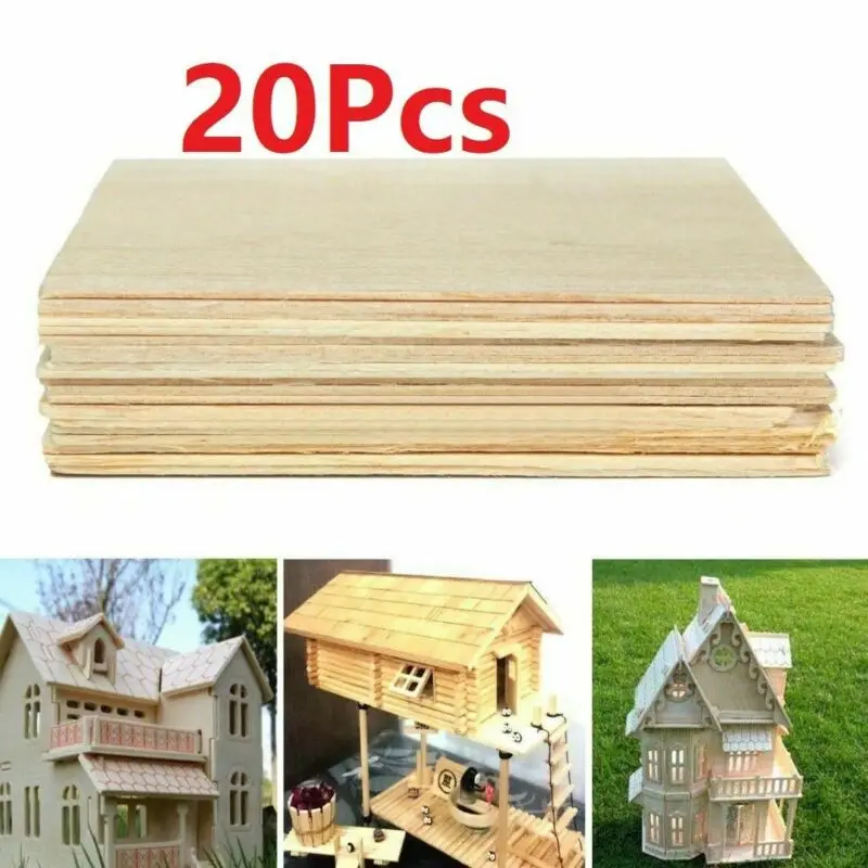 20 шт. деревянные листы 100x100x1 мм|Поделки из дерева| |