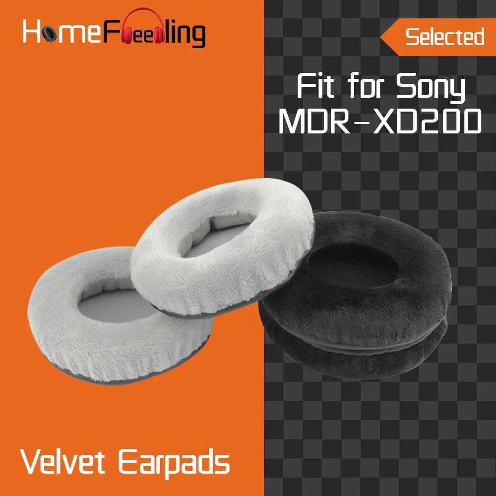 Homefeeling Earpads for Sony MDR XD200 Headphones Earpad Cushions Covers Velvet Ear Pad Replacement