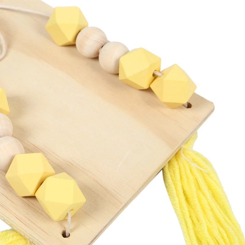 Nordic Children'S Decorative Tassel Storage Rack Wall Hanging Wooden Toy Model Baby Kid Room Decoration