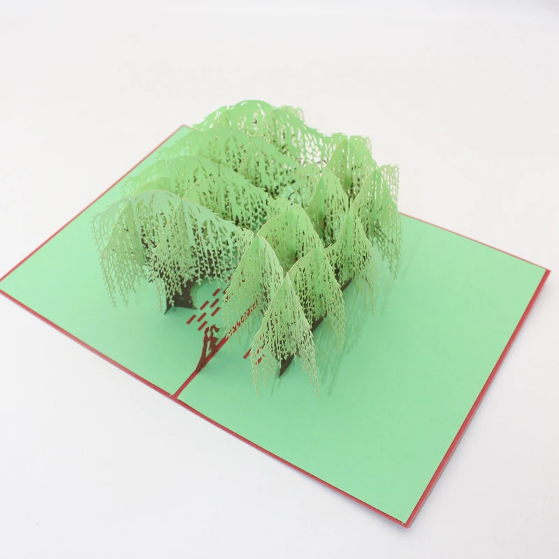  3D Laser Cut Handmade Willow Forest Kissing Lover Paper Invitation Greeting Card Wedding Party Vale - 4.00031E+12