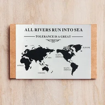 

A4 29cm Rivers Sea Ocean World Map DIY Layering Stencils Wall Painting Scrapbook Coloring Embossing Album Decorative Template