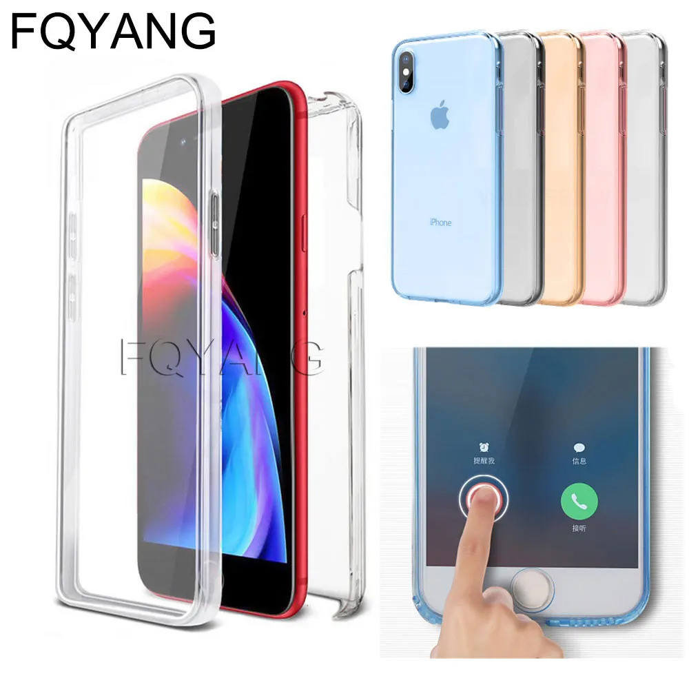 

360 Full TPU Transparent Cover Case For iphone 11 pro max case 6 6S 7 8 plus xsmax xs max x xr 8 5 5s 5se iphone 11 Case Coque