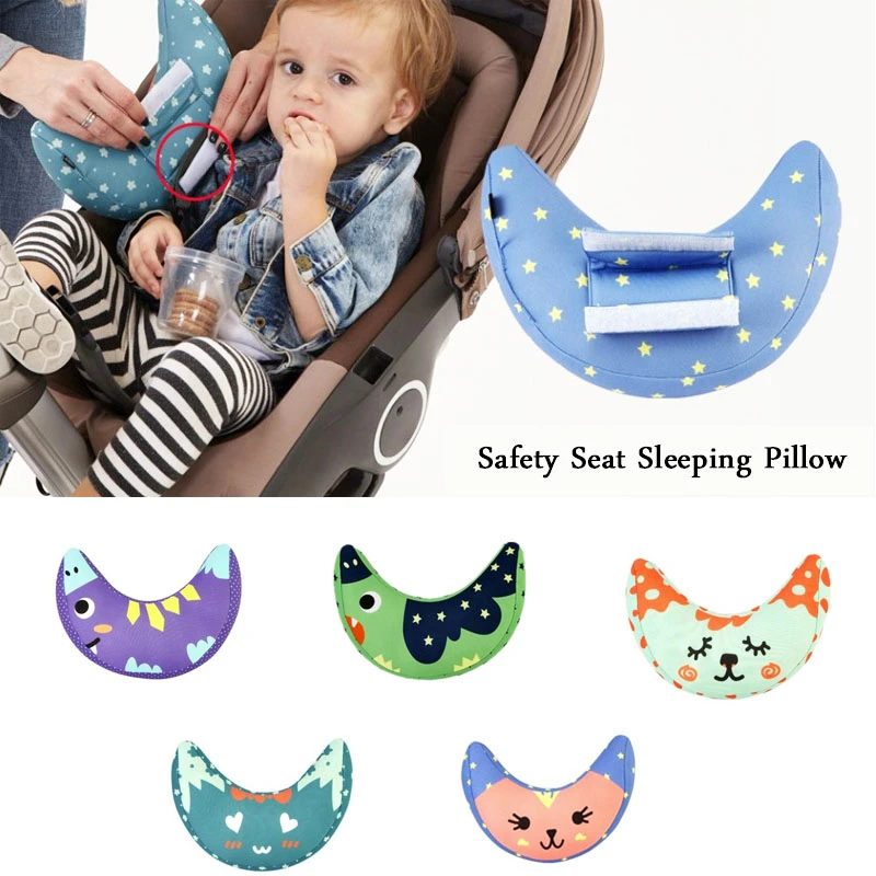 almohadillas de hombro para cinturón de de coche, protección de cuello antifricción para niños y bebés, de algodón con dibujos animados en forma de U|Cinturones de seguridad y amortiguación|