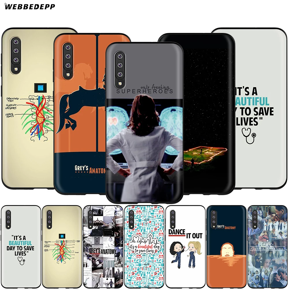 

Webbedepp Grey Anatomy Case for Samsung Galaxy S7 S8 S9 S10 Plus Edge Note 10 8 9 A10 A20 A30 A40 A50 A60 A70
