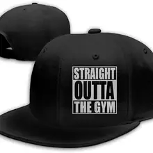 Мужская бейсбольная кепка с прямым козырьком, регулируемый черный цвет