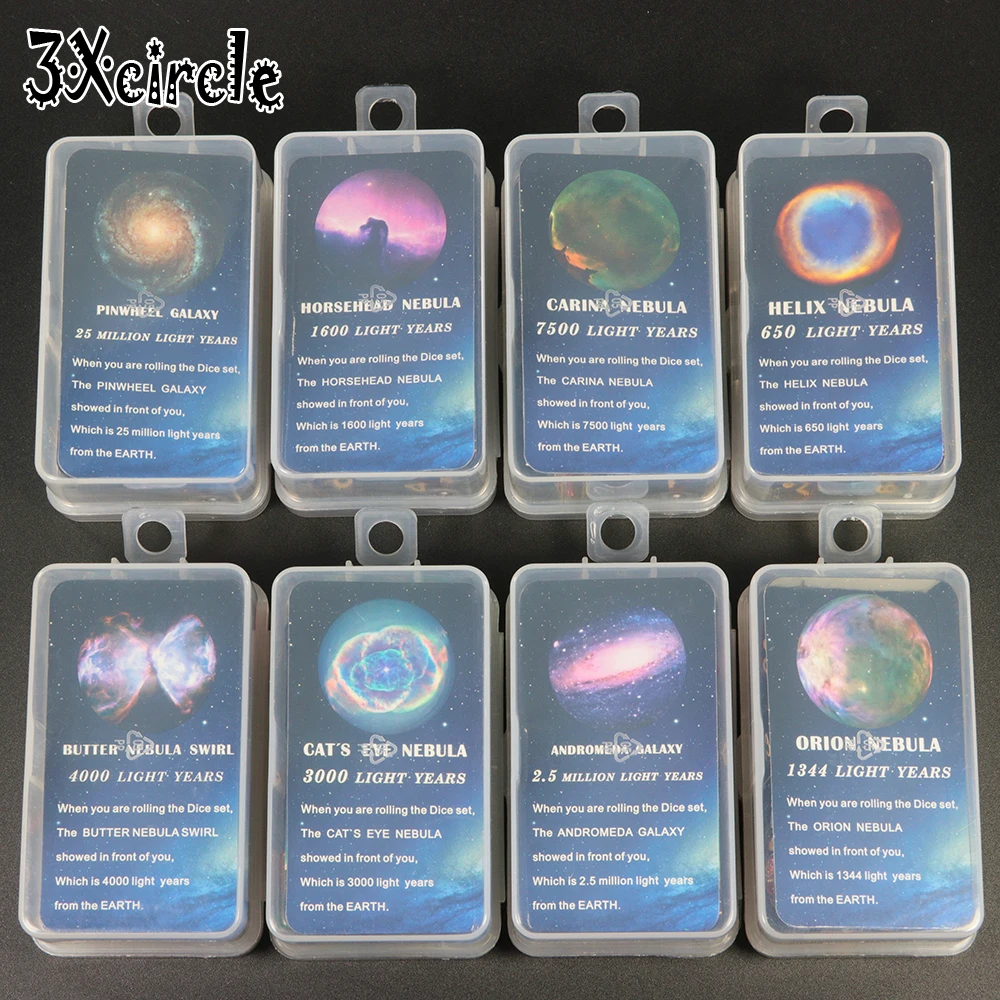 Романтическая Вселенная галактические игральные кости 7 шт./компл. + сумка из
