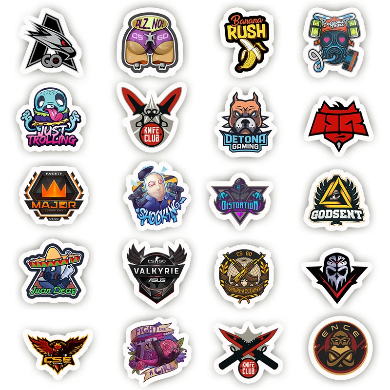 50 шт. CS go случайный смешанный стикер для сноуборда ноутбука багаж автомобильный холодильник автомобиль-Стайлинг виниловая наклейка наклейки для украшения дома
