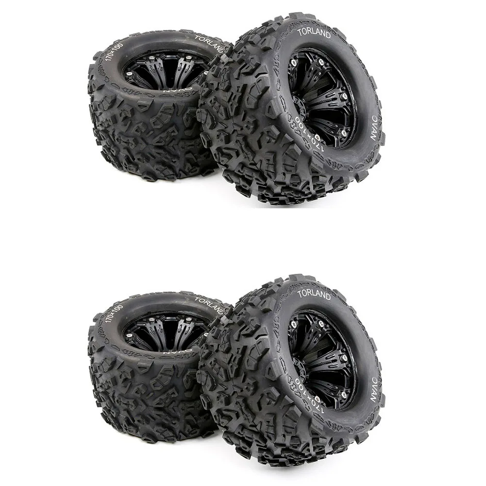 2PAIR Knobby комплект шин колеса для 1/8 HPI Racing Savage XL FLUX Rovan Torland части грузовика RC монстр бесщеточный ру автомобиль грузовик - Цвет: 2PAIR