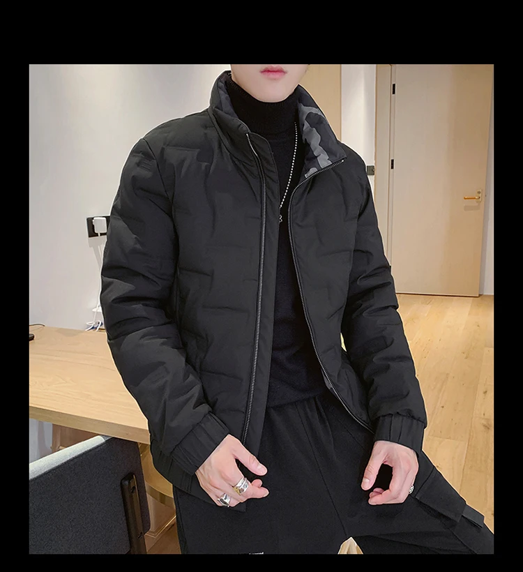 Winter Men'S Wear Korean-style INS Trend Thick MEN'S down Jacket Coat Teenager Men Short Duck down Men'S Wear