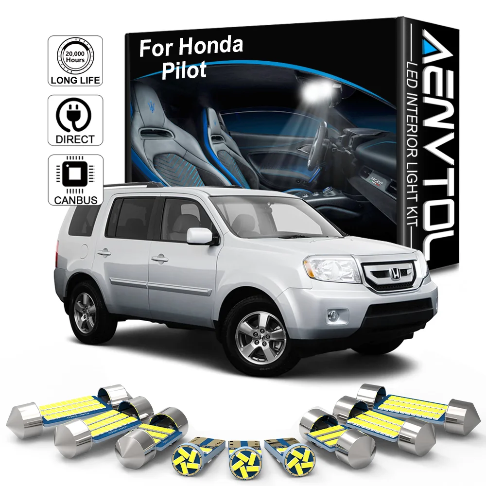AENVTOL 19 шт. Canbus для Honda Pilot 2003-2009 2011 2012 2013 2016 искусственная подсветка комплект
