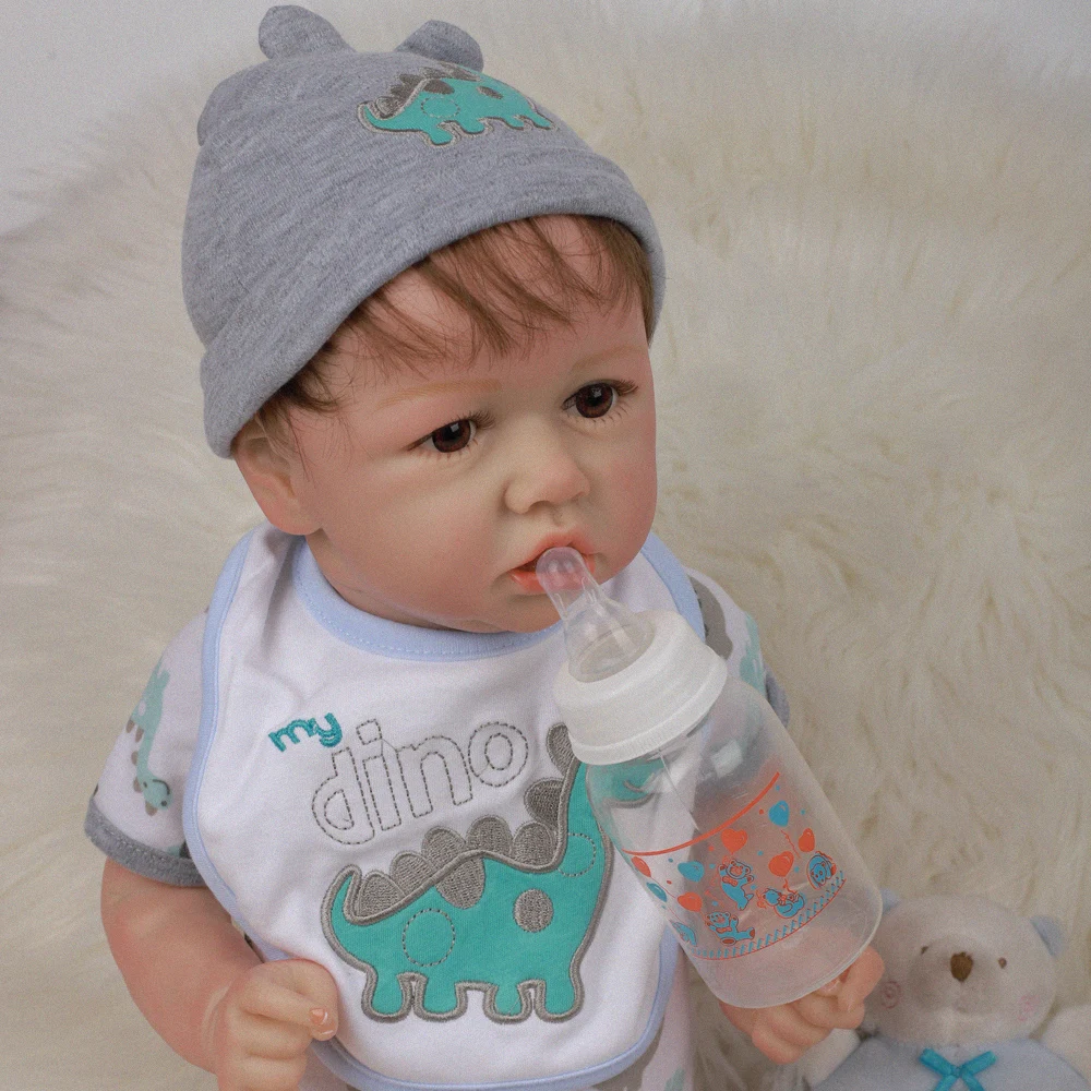 2" 50 см Bebe кукла для малышей, силиконовая кукла для новорожденного, полностью мягкая виниловая кукла, стиль, фигурка для ребенка, подарок на день рождения