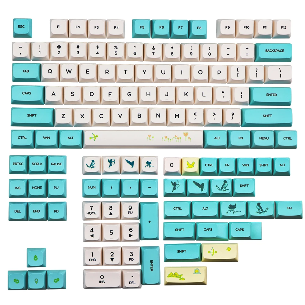 Краситель Subbed PBT Keycap 130 ключей XDA профиль Keycaps для MX переключатели