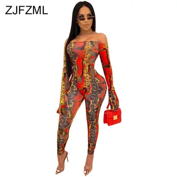 

Serpentine Backless Sexy Rompers Womens Jumpsuit Slash Neck Bodycon Long Sleeve Bodysuits Party Club Bandage One Piece Jumpsuit
