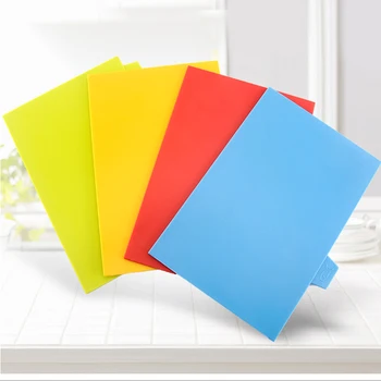 

4Pcs Food Preparation Non Slip Colour Coded Chopping Board Set Fruit Vegetables Block Cutting Meat With Stand Kitchen Supplies