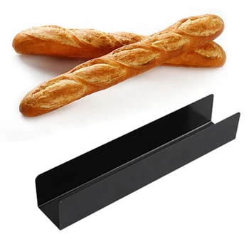 

10 Inch U-Shaped Cranberry Cookie Mould Non-Stick Rectangular Biscuit Shaper French Bread Mold Bakeware-Black