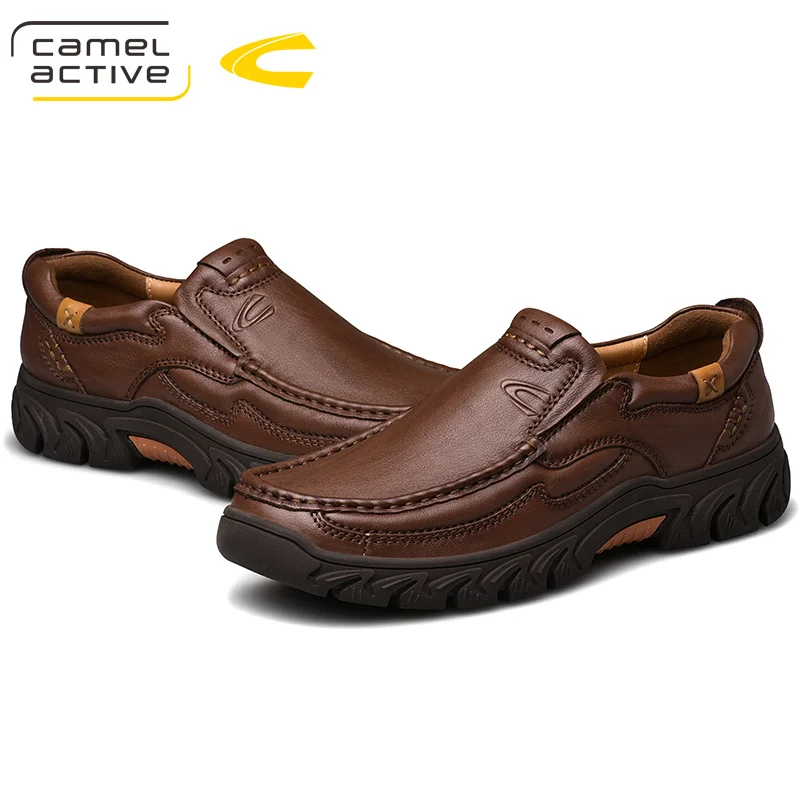 Camel Active/Новая мужская обувь из натуральной кожи; Модный комплект; легкая дышащая повседневная обувь из мягкой воловьей кожи; мужские лоферы