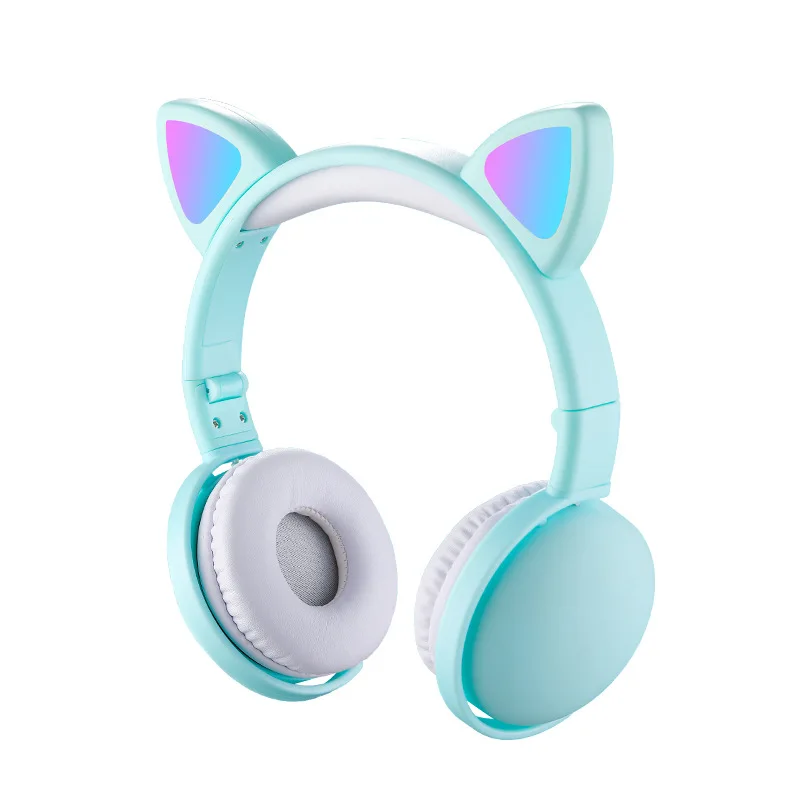 TOPNew Arrival LED Cat Ear Headphones Smart Noise Cancelling Bluetooth 5 0 Headsets Adults Kids Headset With Mic 3 5mm Plug
