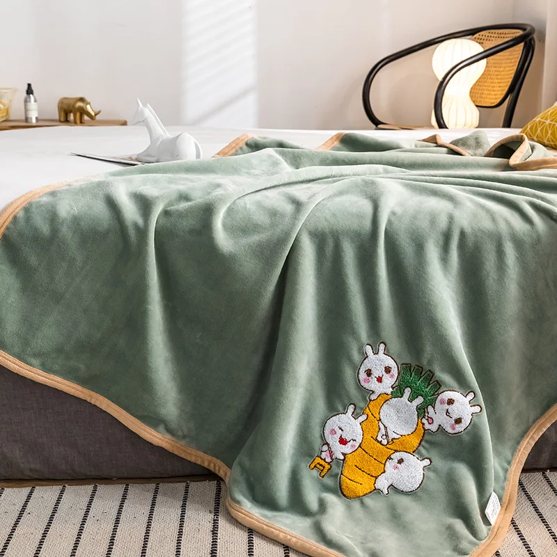 Cute blankets princess quilts twin single girls blankets soft Throw Flannel blanket on Bed/car/sofa children cartoon rabbit rugs