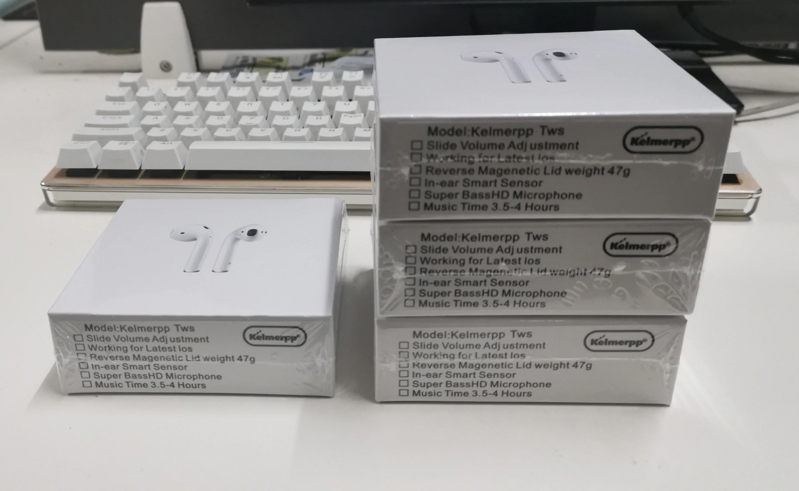 

With Retail Box OEM Quality for AirPord W1 Chip Mini Wireless Bluetooth Connect Headphone Earphone for Mobile Phone for IPhone