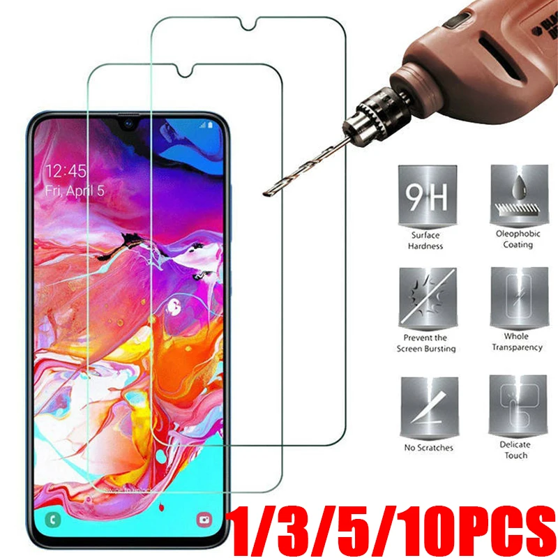 Закаленное стекло с полным покрытием для Samsung Galaxy A51 A71 A50 A70 Защита экрана A10 A20 A20E A40