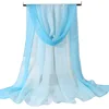 Four Seasons Thin Soft Chiffon For Women Silky Gradient Printing Beach Georgette Scarf Shawls Long Wraps Beach Sunscreen Hijab 2