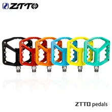

ZTTO Mountain BMX Anti-slip Big Foot MTB Ultralight Flat Pedal Bearings XC AM DU Bushing Colorful Nylon Plastic 9/16" Bicycle