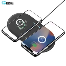 20 Вт Беспроводное зарядное устройство Быстрая зарядная станция 10 Вт Qi двойная зарядная площадка 3,0 Быстрая зарядка для iPhone 11 XS XR X 8 AirPods samsung S10