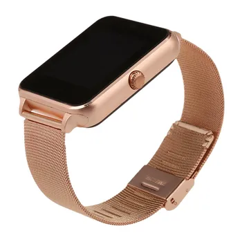 

New Z60 Bluetooth Smart Watch Camera Call SMS Remind Anti-Lost Sleep Monitor Pedometer support SIM TF Card Stainless Steel Wrist