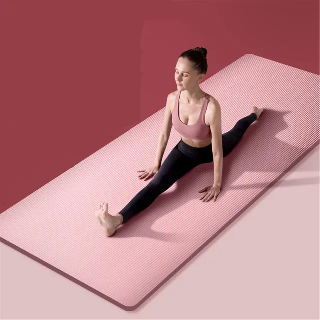 183 61 1 4cm Thick Yoga Mat Non Slip Exercise Fitness Mats with Carrying Strap Yoga