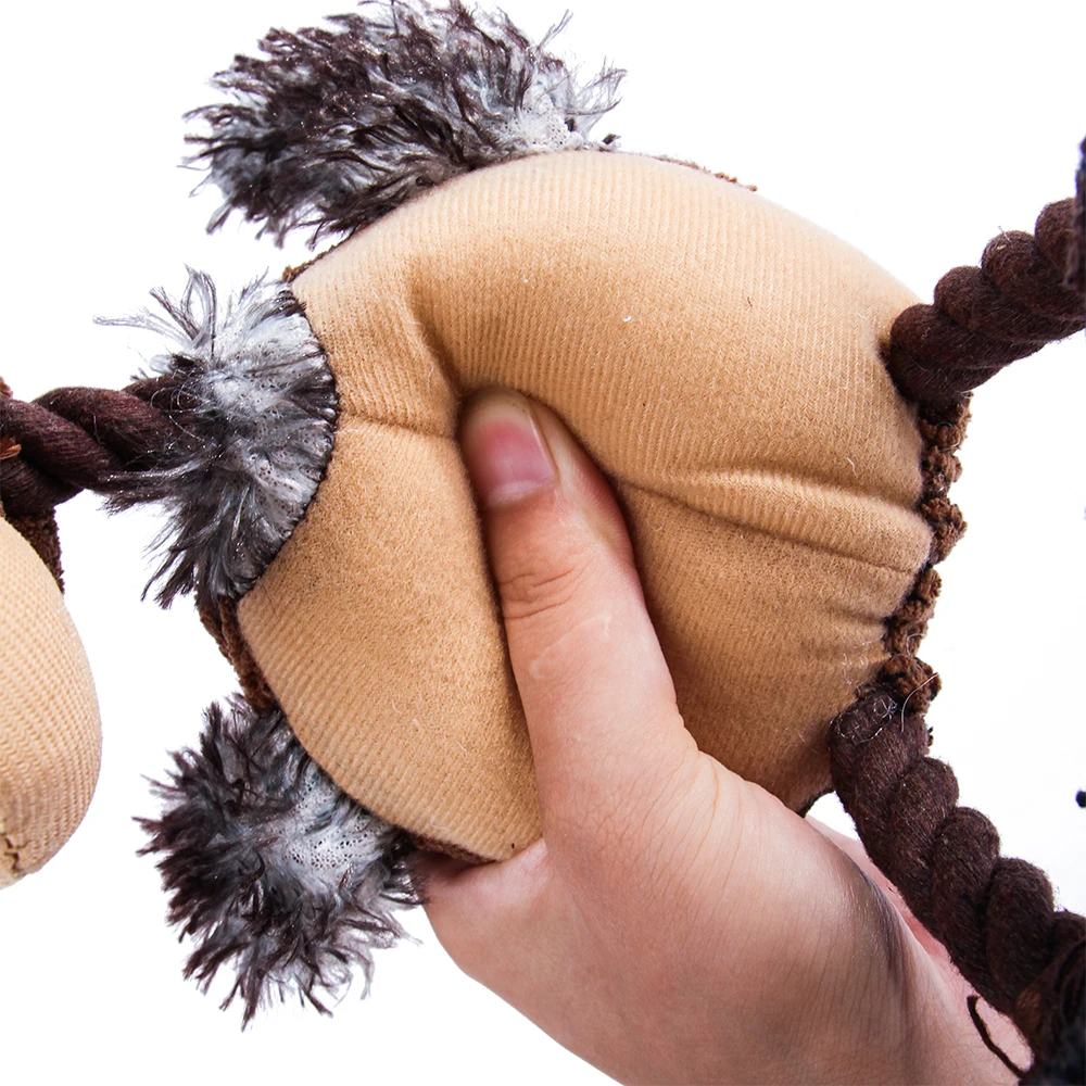 Игрушка для жевания домашних животных, устойчивая к укусам, обучающие игрушки для чистки зубов для маленьких средних щенков, игрушки пищащие игрушки для собак