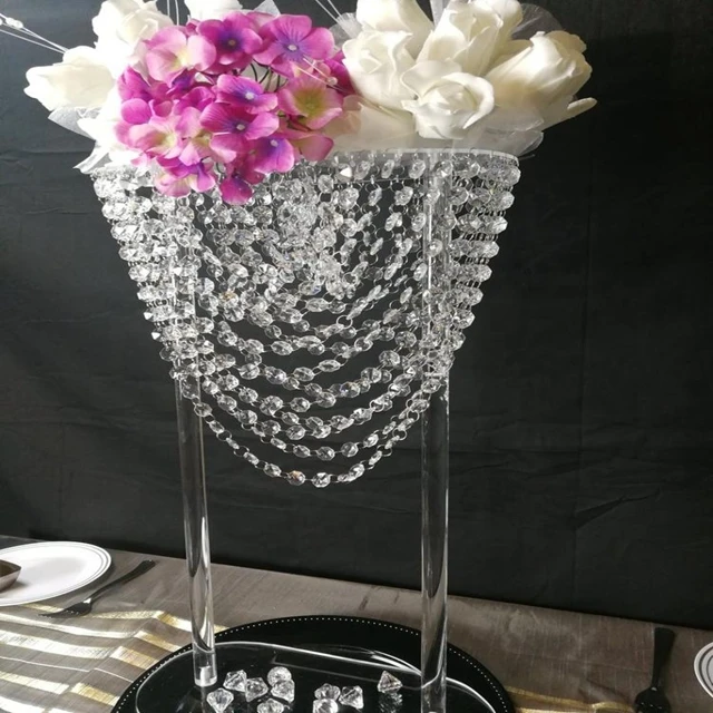 

10 шт.) акриловая Цветочная подставка оптом прозрачная акриловая колонна, ваза прямоугольная Современная подставка для цветов 1609