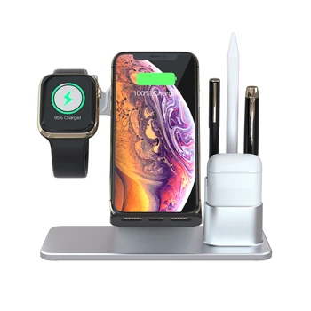 

3 In 1 Phone Stand Phones Wireless Charger Removable Fast Wireless Charging Bracket For Apple Watch For AirPods Phones Charger