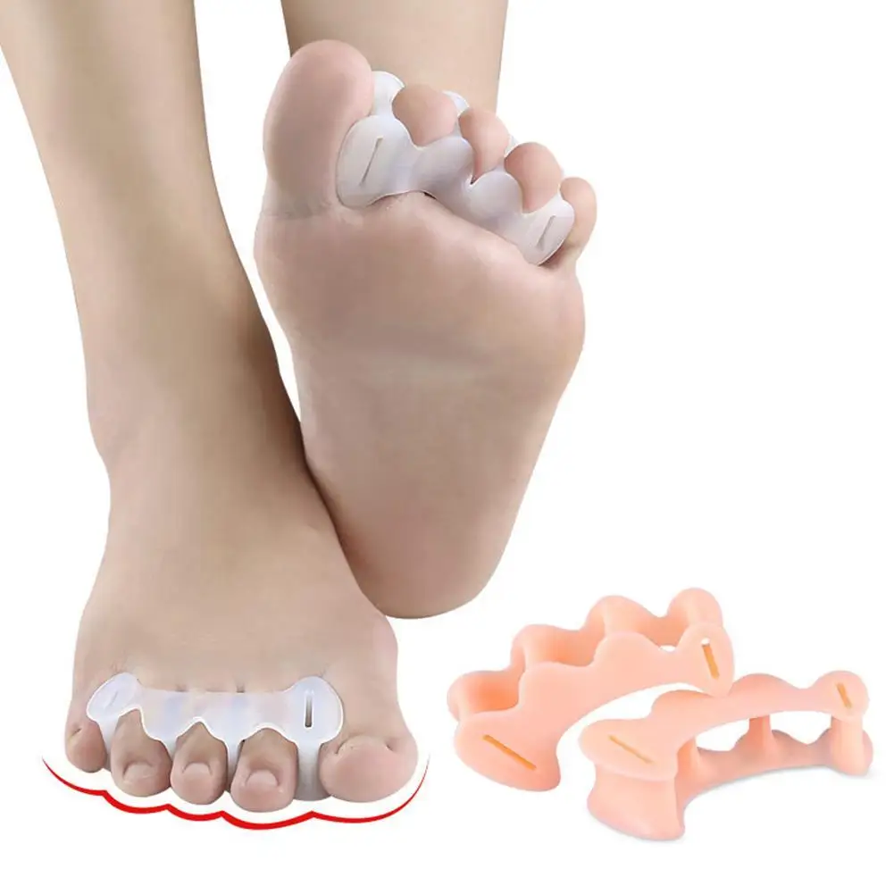 2Pcs Toe Separator Hallux Valgus Bunion Corrector Orthotics Feet Bone Thumb Adjuster Correction Pedicure Toe Straightener Care