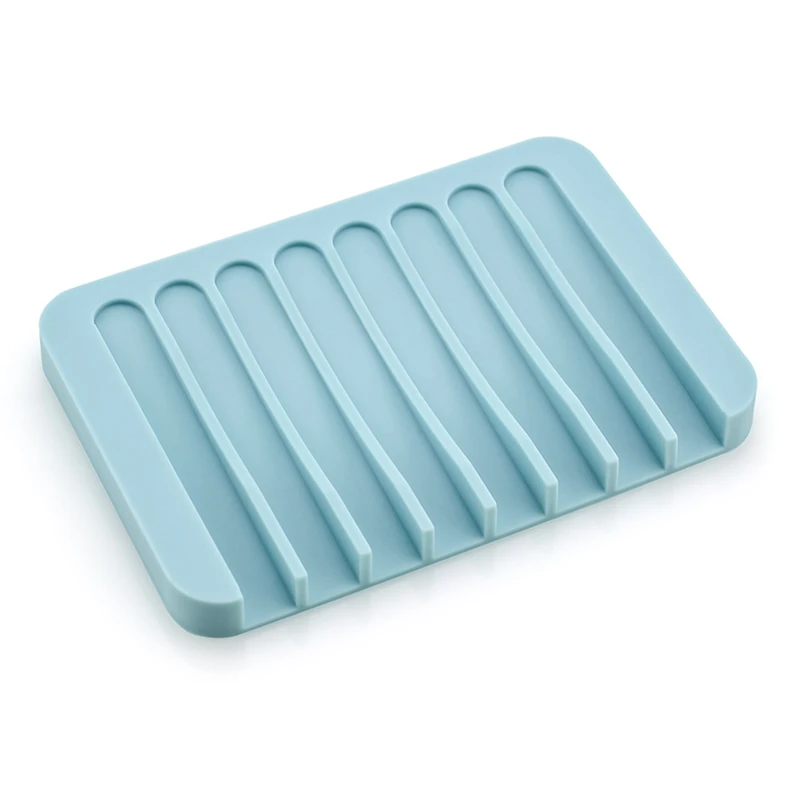 1 Pc Color Fashion Silicone Flexible Soap Dish Plate Bathroom Soap Holder Soap Box
