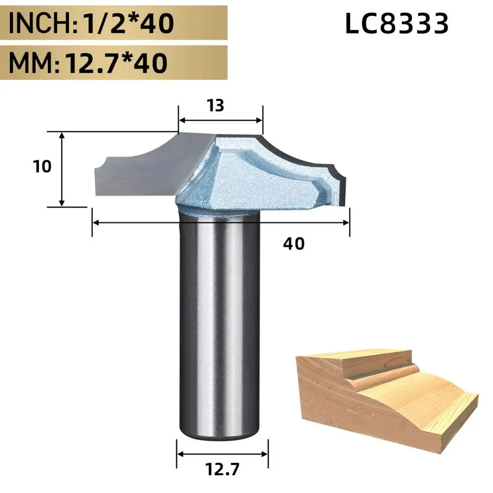 12.7mm x 40.0mm LIDIAO 1 шт. 1/2 ''деревообрабатывающая концевая фреза для обрезки кромок резьбы для гравировки по дереву фреза - Длина режущей кромки: 12.7mm x 40.0mm