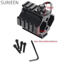 Универсальное тактическое крепление с тремя рейками для ружья 12GA с 3 слотами Picatinny Weaver rail& QD Sling Поворотный охотничий пистолет