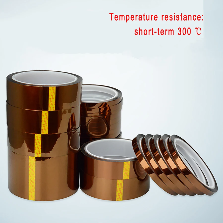 33 м/рулон лента Kapton высокотемпературная термостойкая полиимидная Золотая