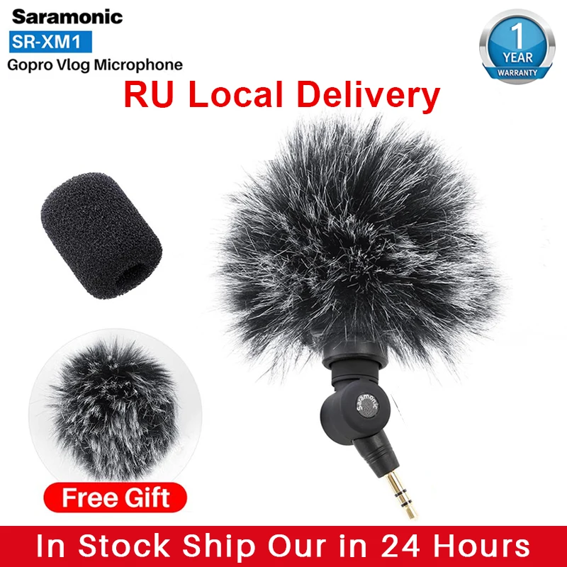 Saramonic SR-XM1 Wireless Record Vlog Microphone for Gopro 8 Max 7 6  TRS Plug Mic for Action Camera DSLR Sony RX100 VII Camixer