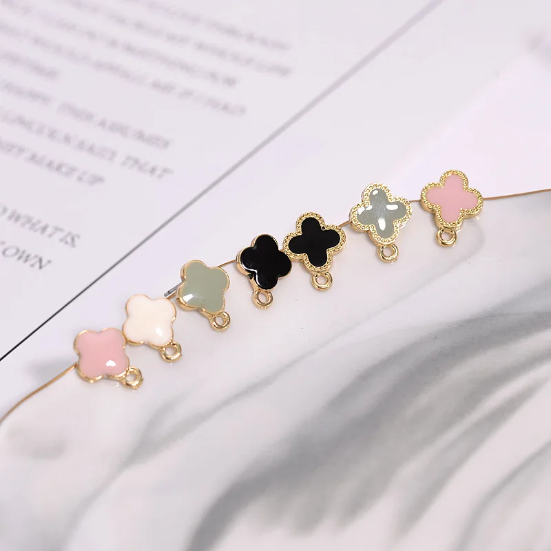 

10pcs 14*11mm Enamel Corss Earrings Connctors Charms DIY Fashion Earrings Jewelry Handmade Material Package