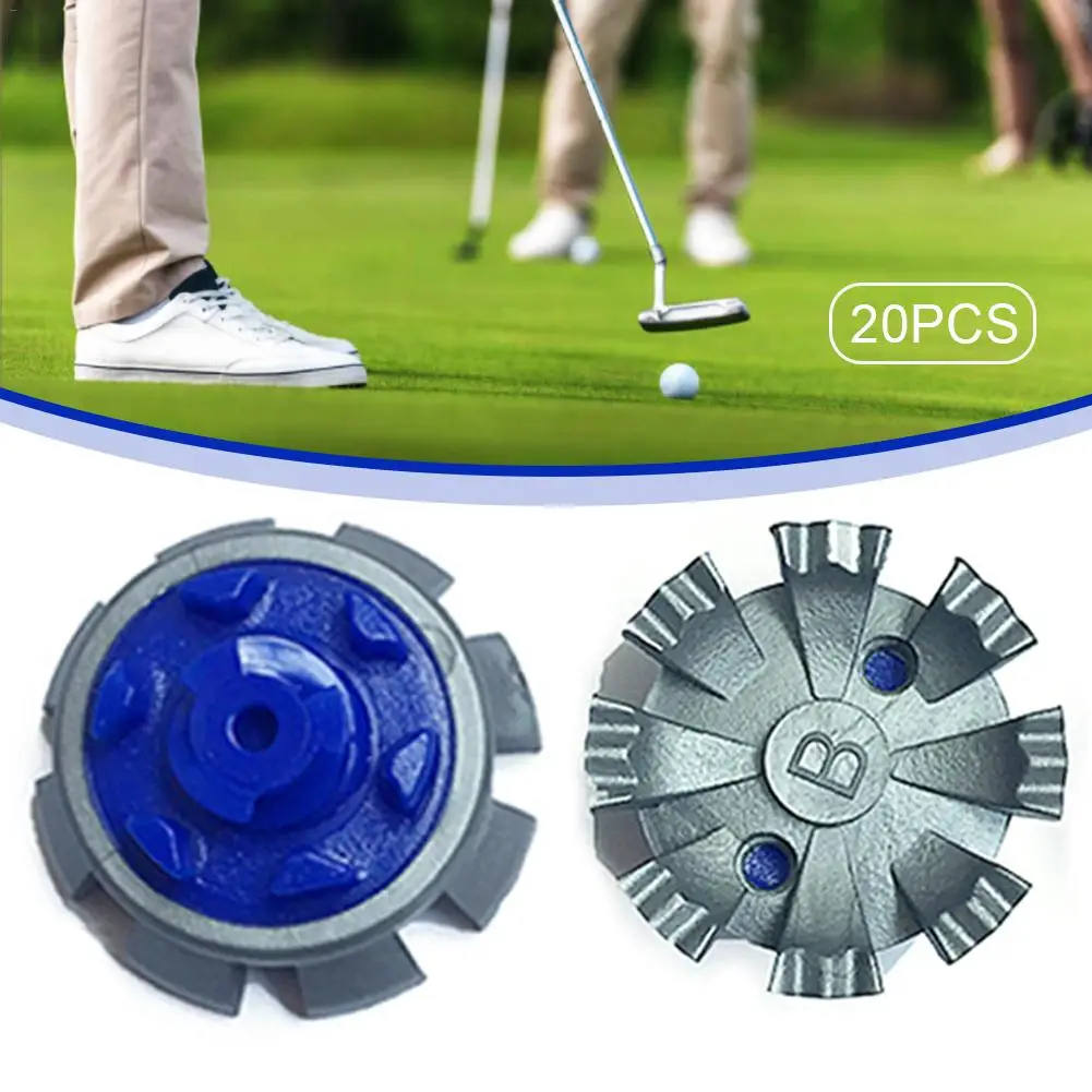 

20PCS Golf Shoe Spikes Fast Rotating Professional Golf Spikes Comfortable And Durable Replacement Softspikes Easy To Clean ##